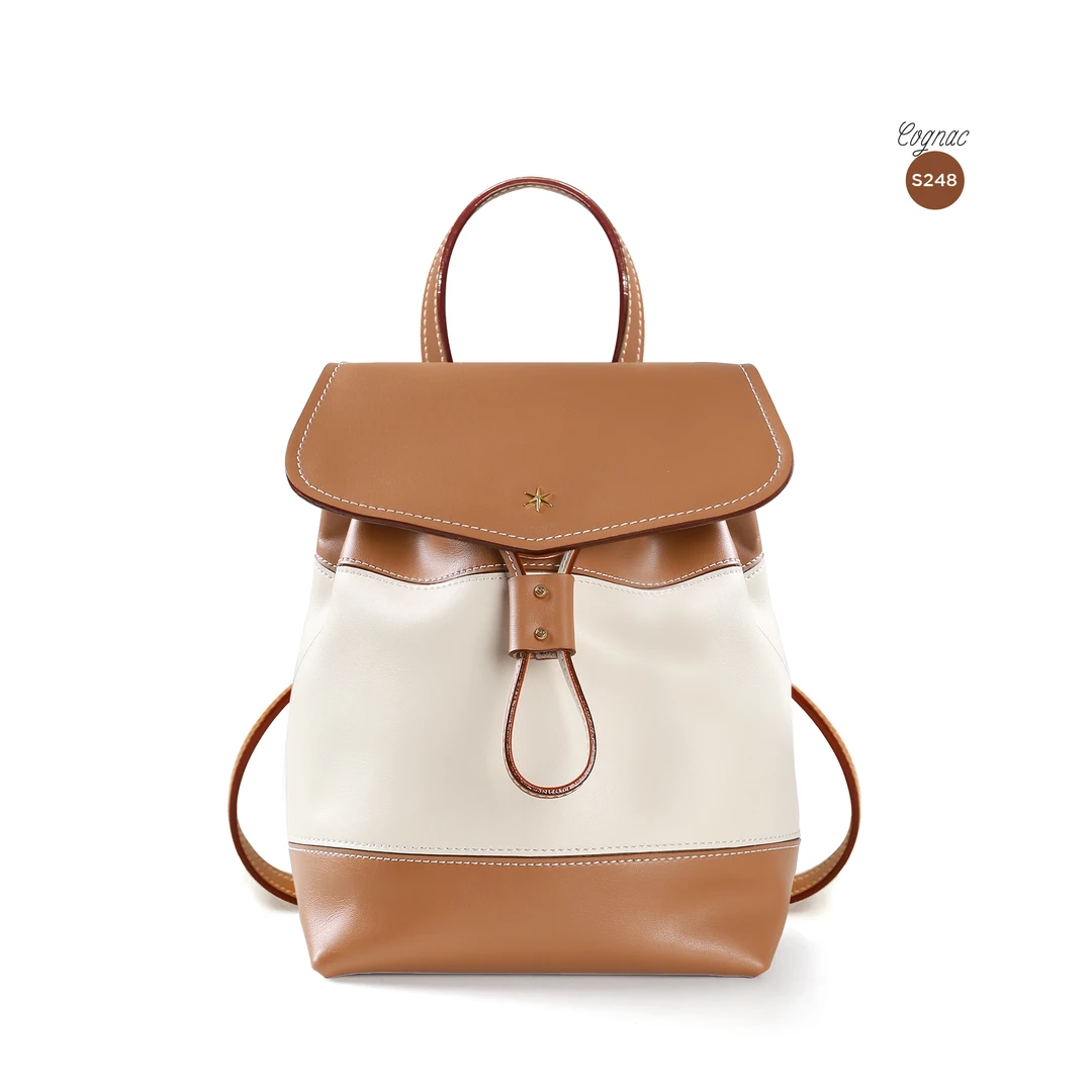 【然厚 X GB DAVID】经典款拼色双肩包 Fontainebleau Duo 包包滑皮