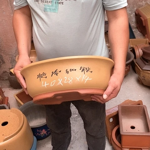 紫砂花盆手工定制