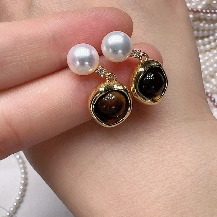 未镶嵌淡水珍珠耳饰