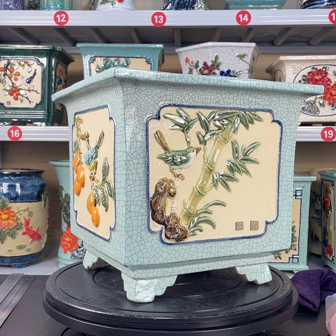 h****n瑕疵漏正宗岭南石湾盆