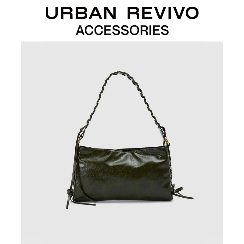 URBAN REVIVO2026春季新款女士设计感编绳气质单肩包UAWB50186
