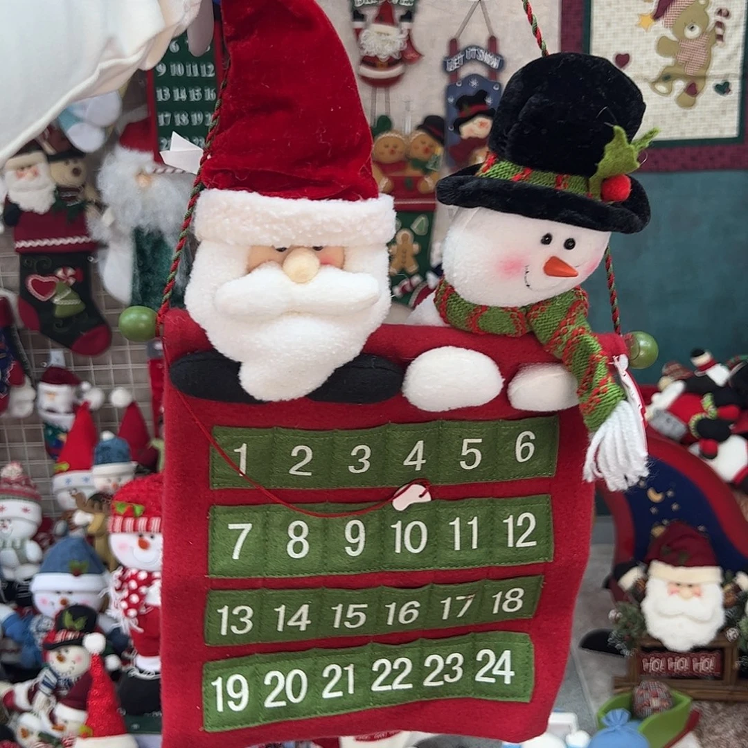 毛绒圣诞雪人倒计时