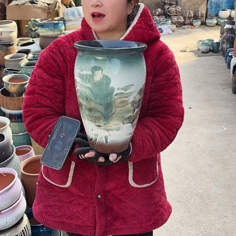 口20高31瑕疵底裂盆子