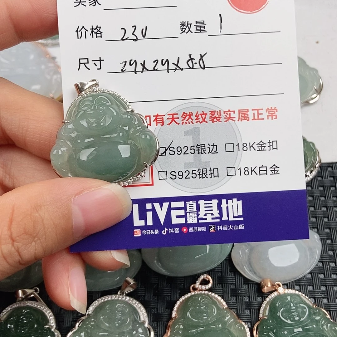 翡翠银S925镶嵌颈饰