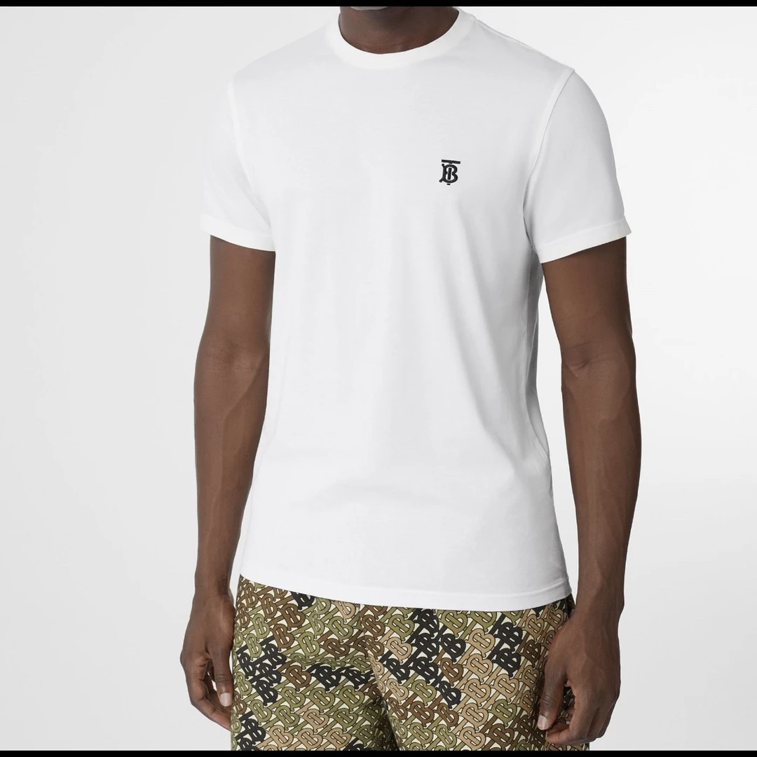 全新未使用 BURBERRY/博柏利 3281/刺绣Monogram棉质短袖/XL码