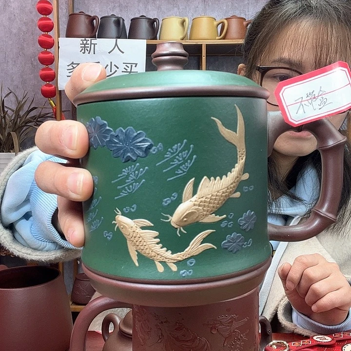 紫砂茶杯原矿紫砂杯