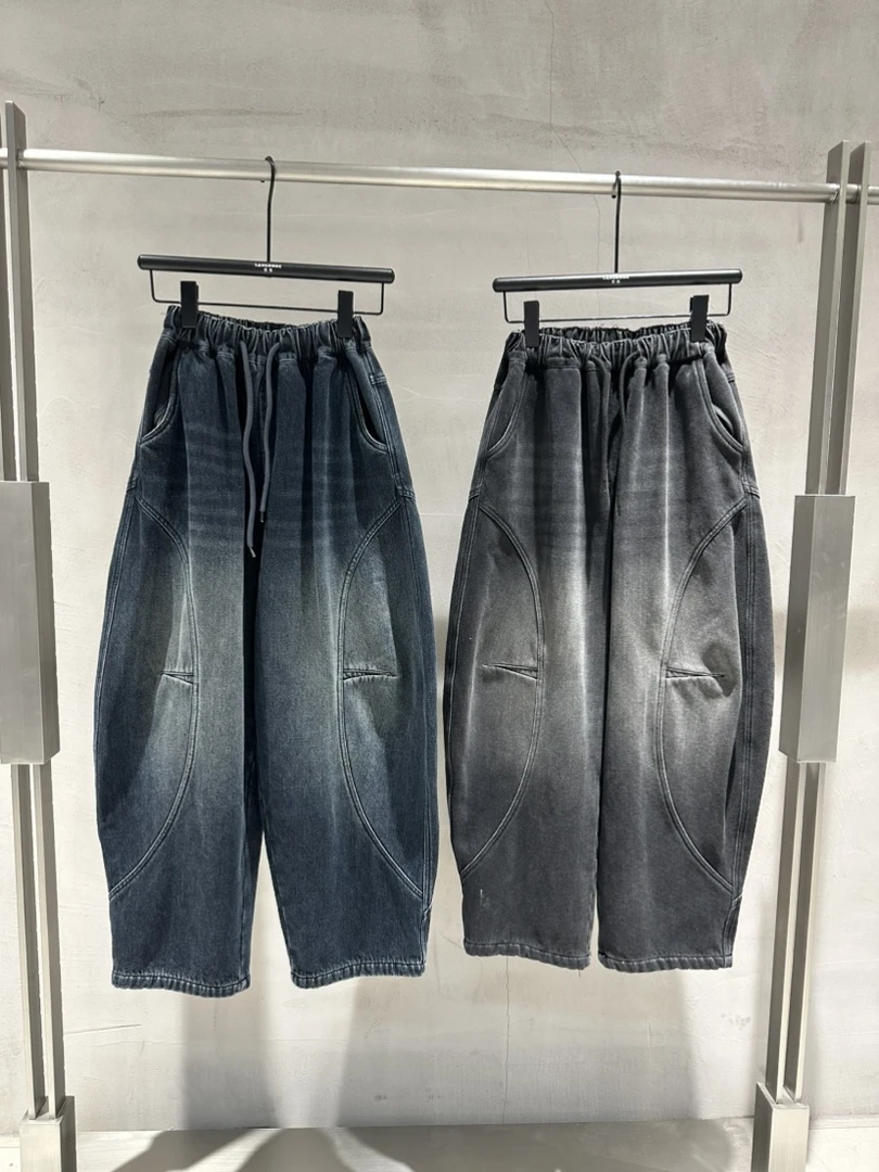 【两色可选】31063 览虫25年新款深秋冬季 加绒 休闲牛仔裤童装0146