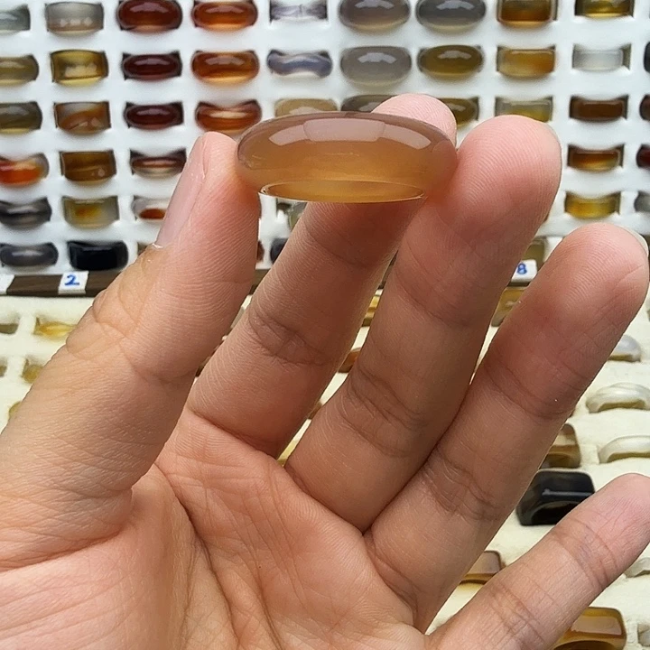 玛瑙/玉髓未镶嵌戒圈19圈抛光痕福利