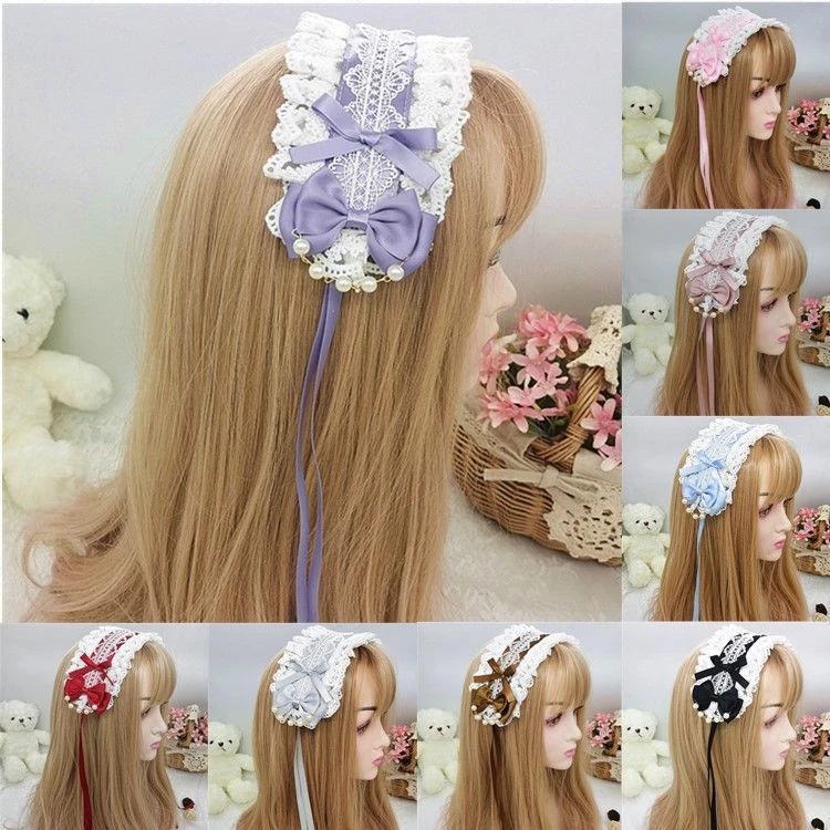 【94%好评率】原创日系软妹Lolita发饰甜美百搭珠链洛丽塔发带LO