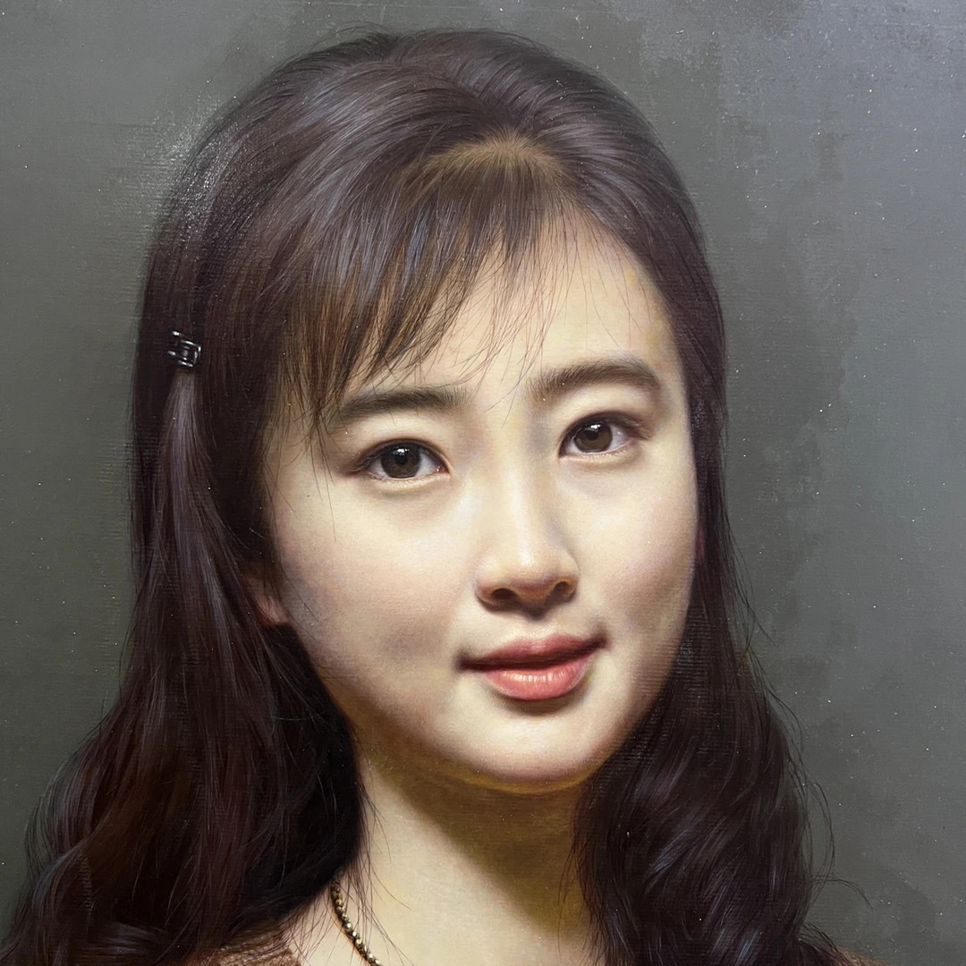 朝鲜超写实作品 《婉儿》尺寸：52X122CM