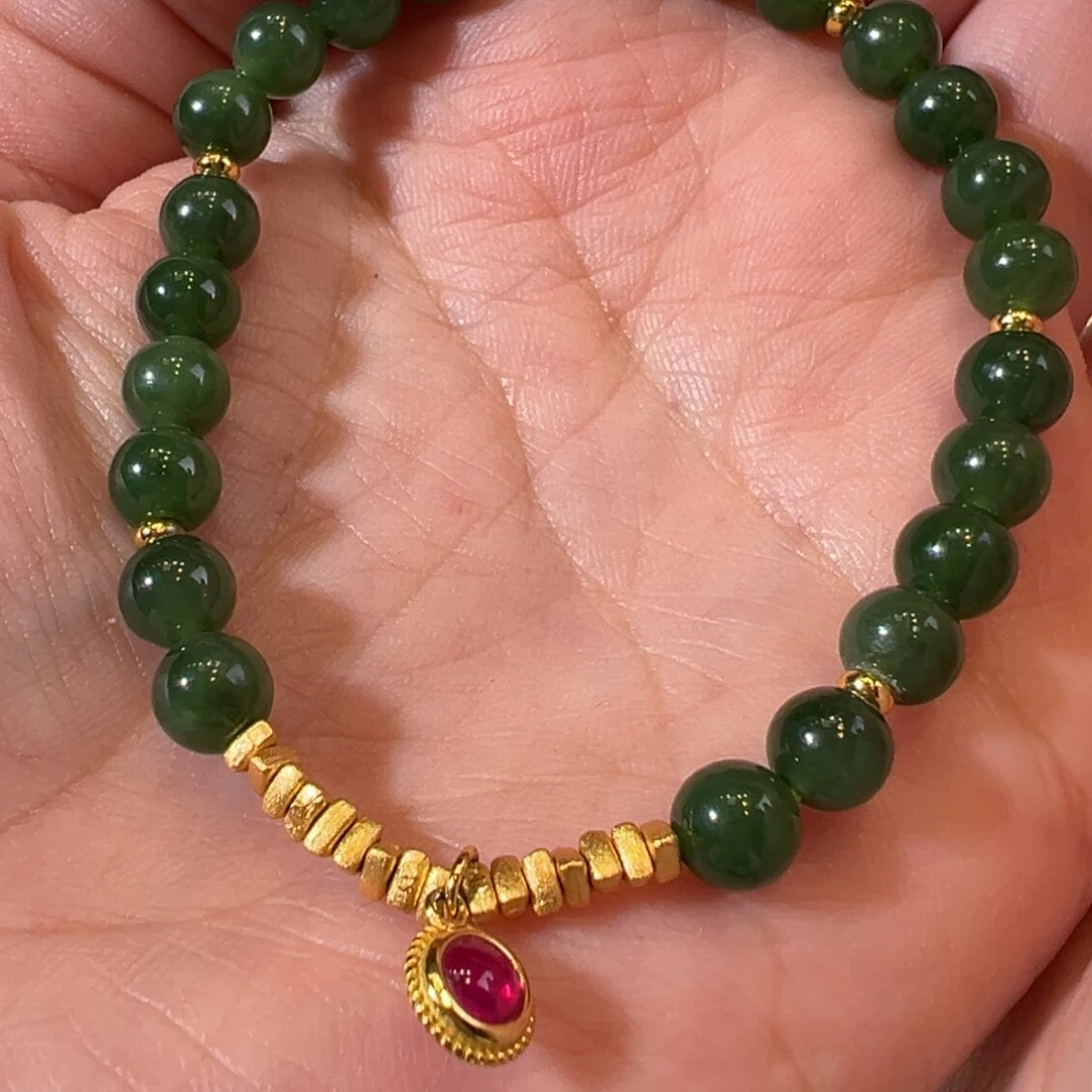 和田玉（碧玉）手串未镶嵌手串