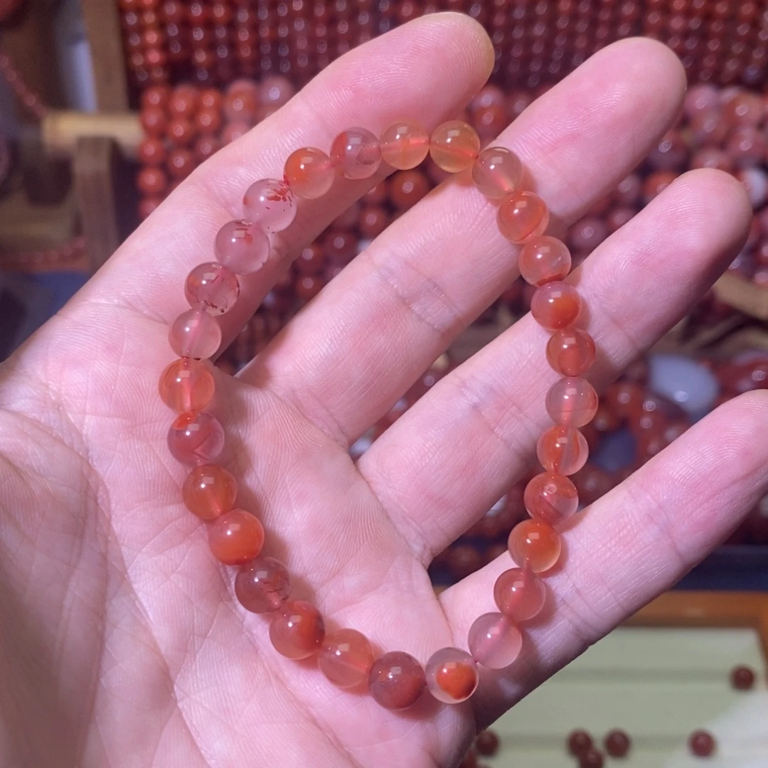 南红玛瑙未镶嵌手链
