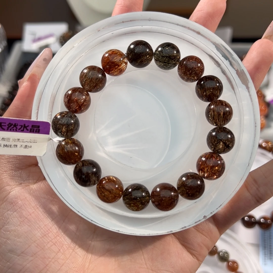 水晶未镶嵌手链黑金超七12