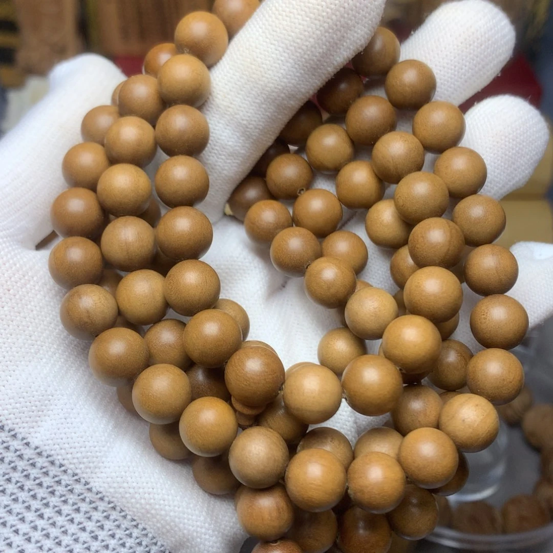 檀香木手串/手链印度迈索尔老山檀香1.0多圈顺纹