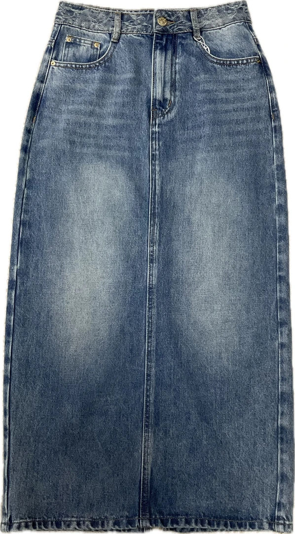 【品牌撤柜剪标】半身裙洗水蓝显瘦牛仔裙半裙百搭A字女装休闲 0302