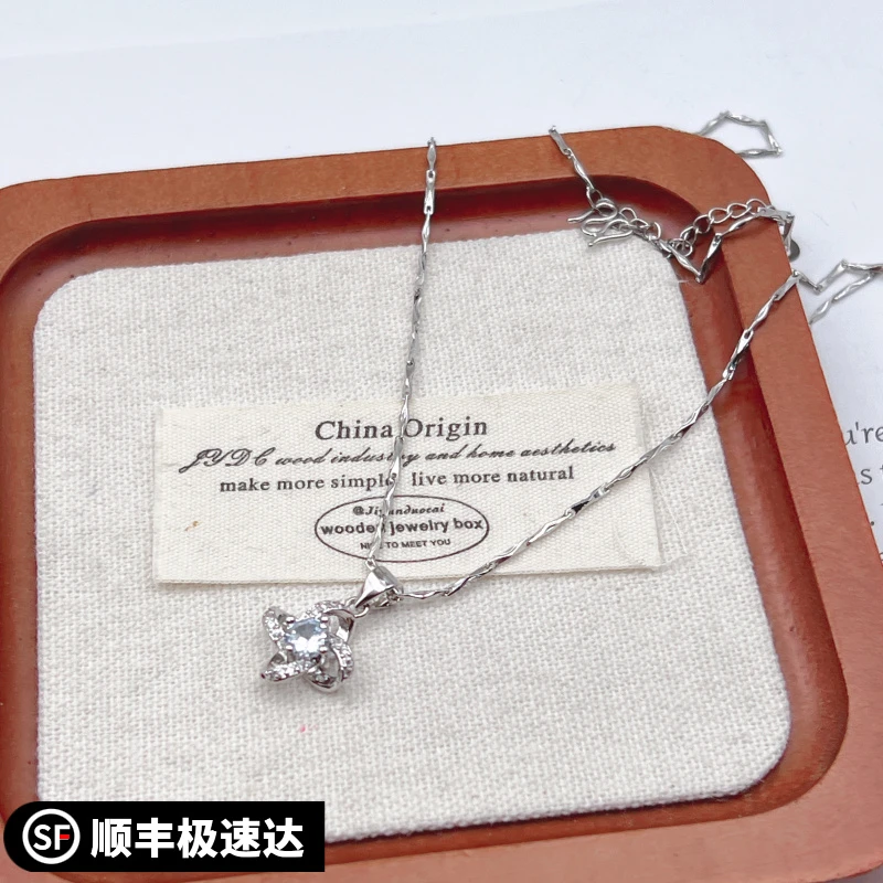 双小众轻奢百搭高级清新锁骨链2025新款爆款送女友时尚坠链