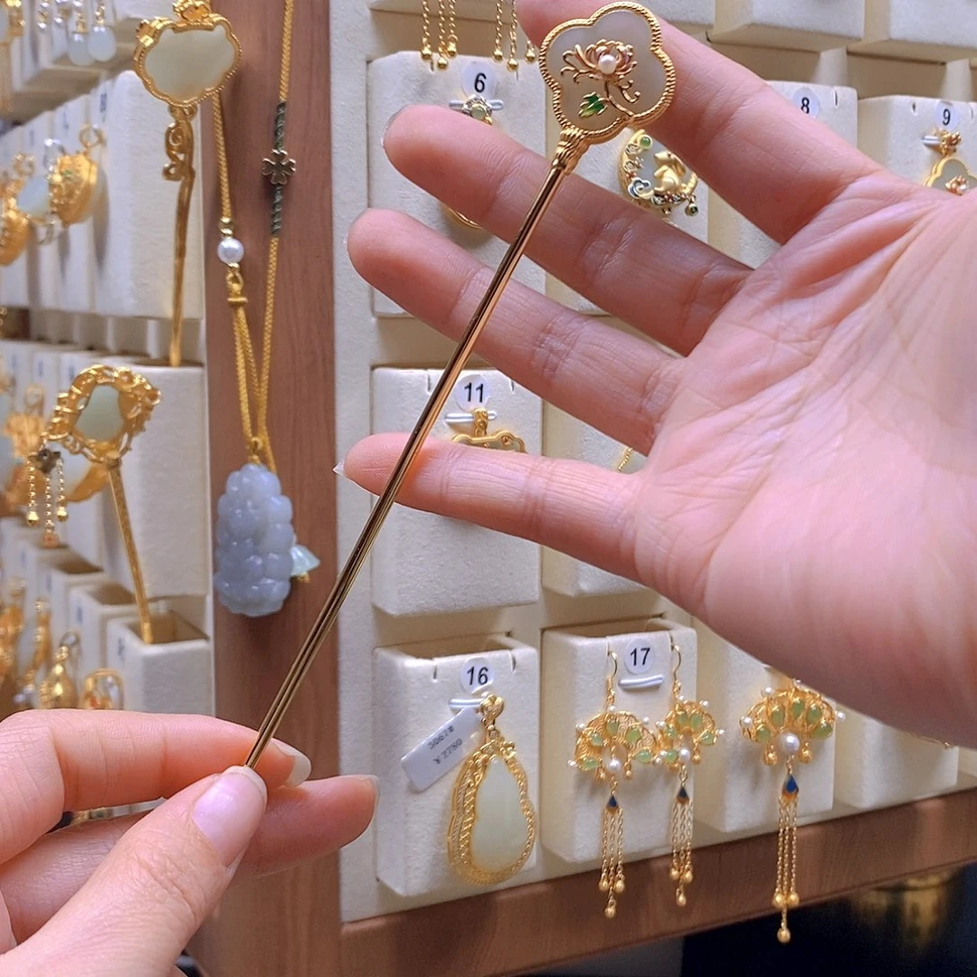 和田玉银S925镶嵌颈饰