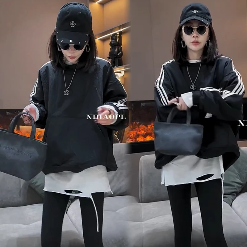 2025秋季新款时尚显瘦气质网红高档套装女高级百搭宽松大码两件套