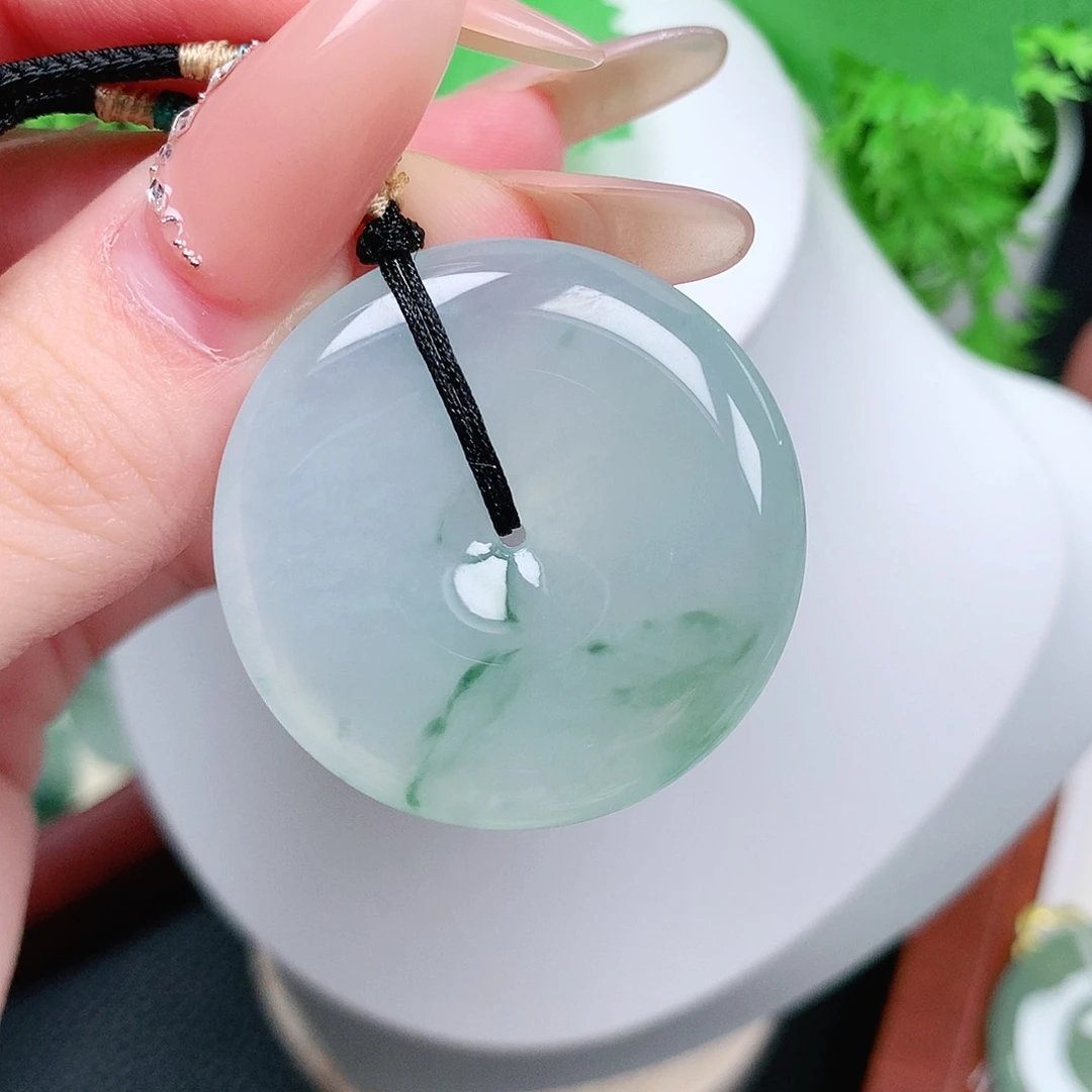 翡翠未镶嵌颈饰平安34.7-6