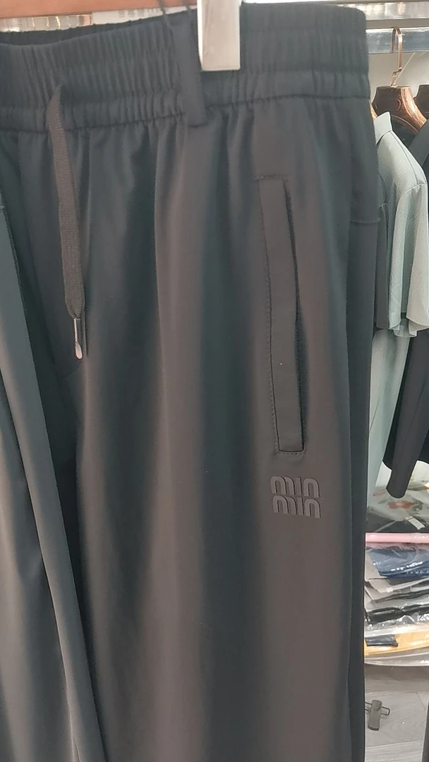 中腰速干夏季高弹力透气休闲男裤松紧腰