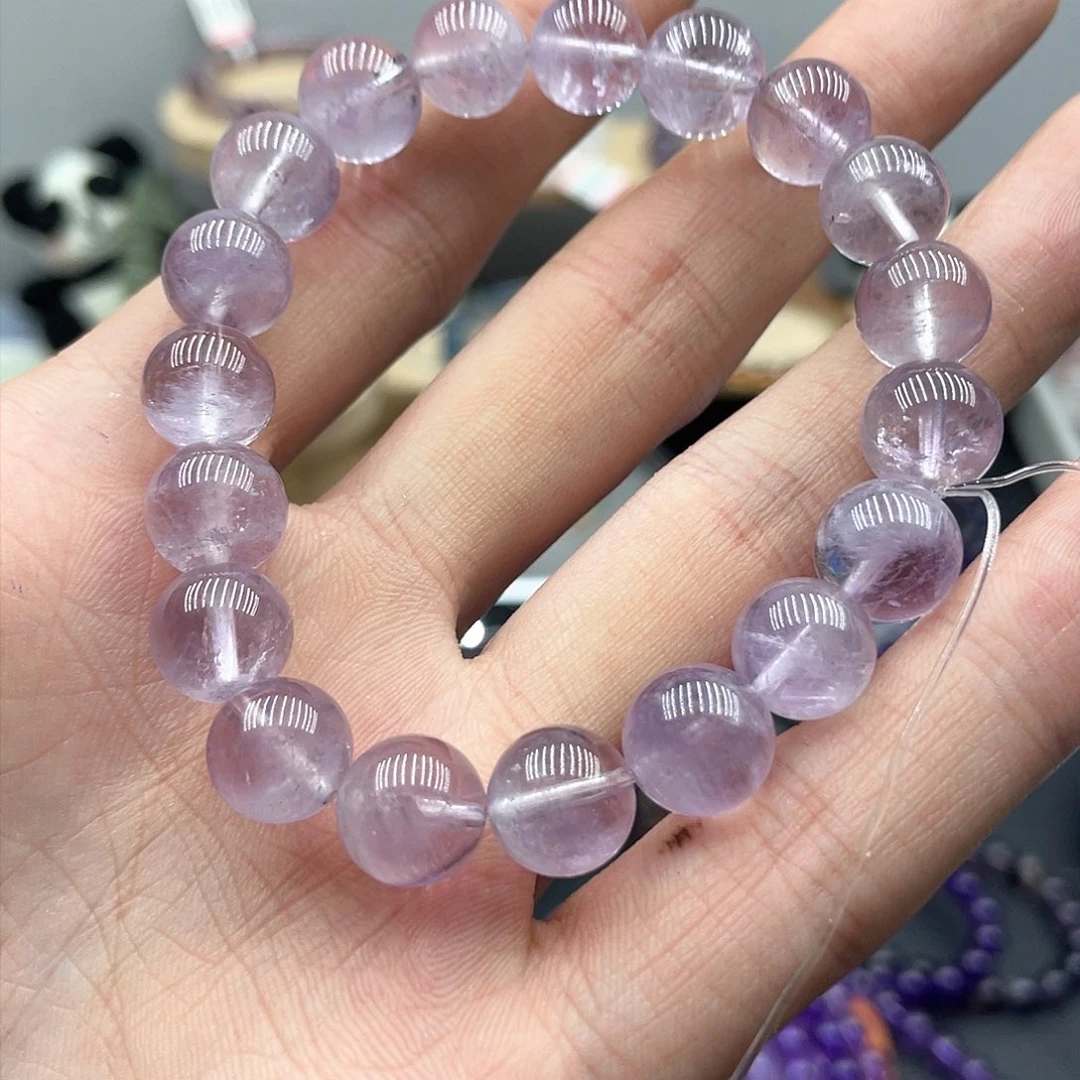 水晶手链未镶嵌紫兔毛