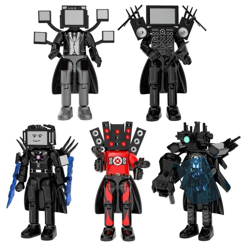 兼容乐高特警马桶人VS头巾人形马桶电视人积木人仔男孩子拼装玩具