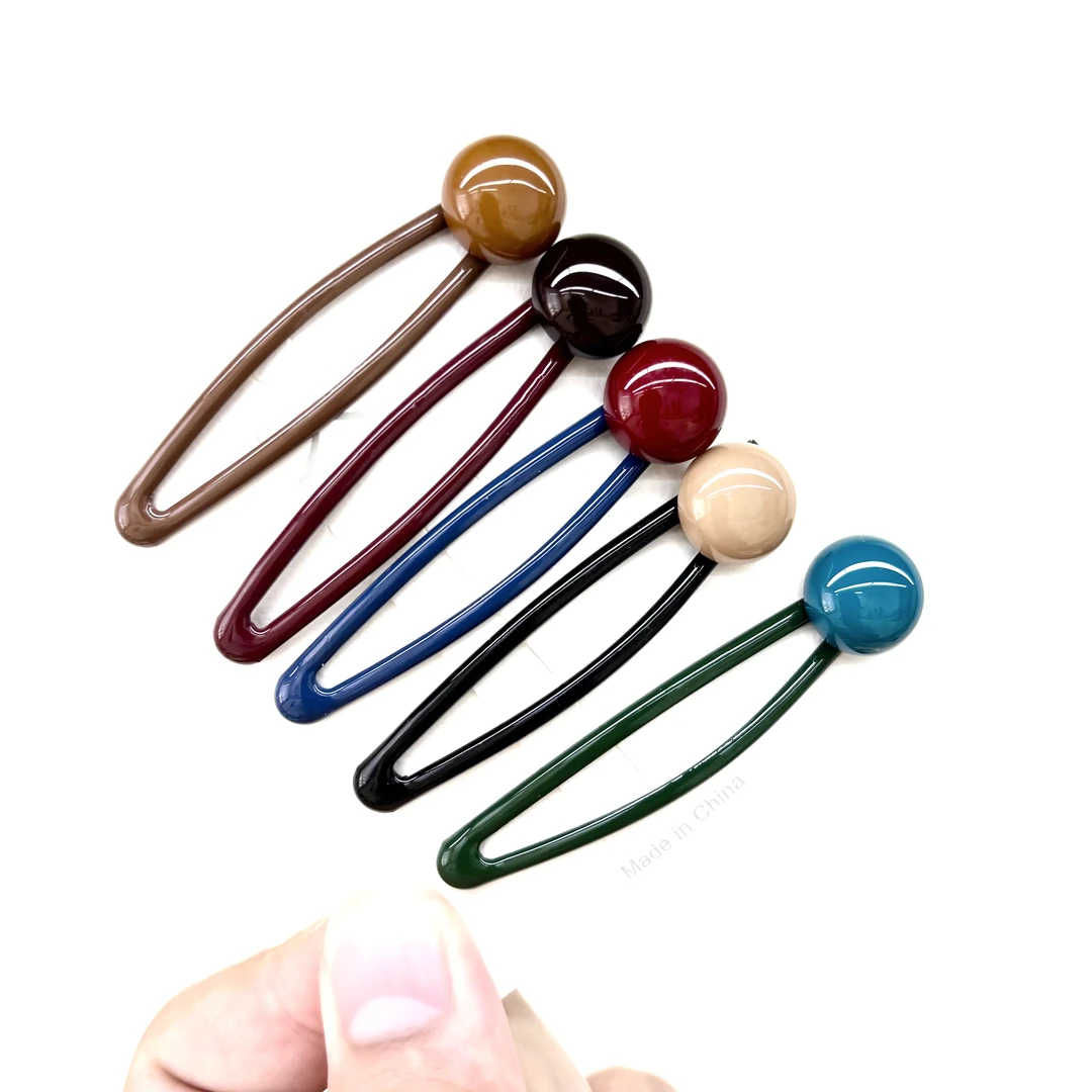 L559日韩BB夹5个装女千金风极简风发夹韩版百搭发饰牛仔色复古风