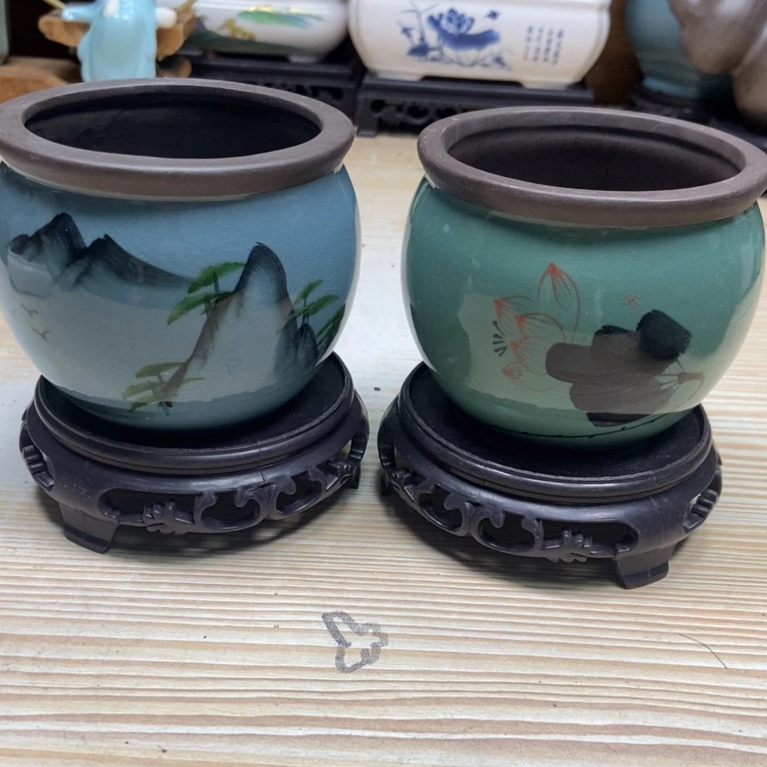 瓷片陶瓷花盆陶瓷艺术