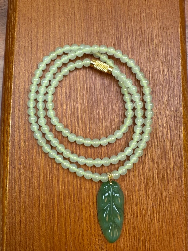 和田玉小米珠项链