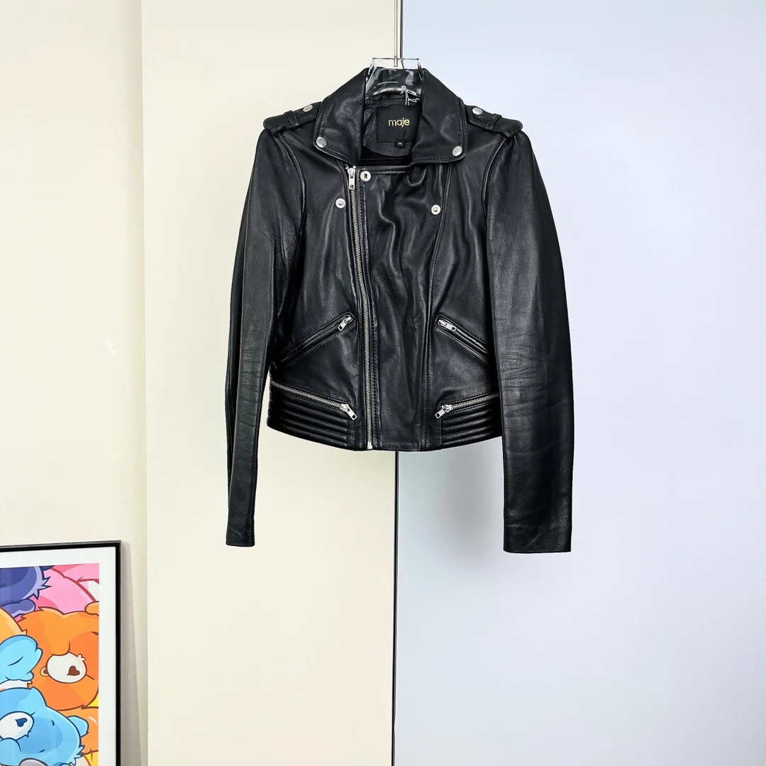 99新 maje 皮衣外套/36码/Xsp32883