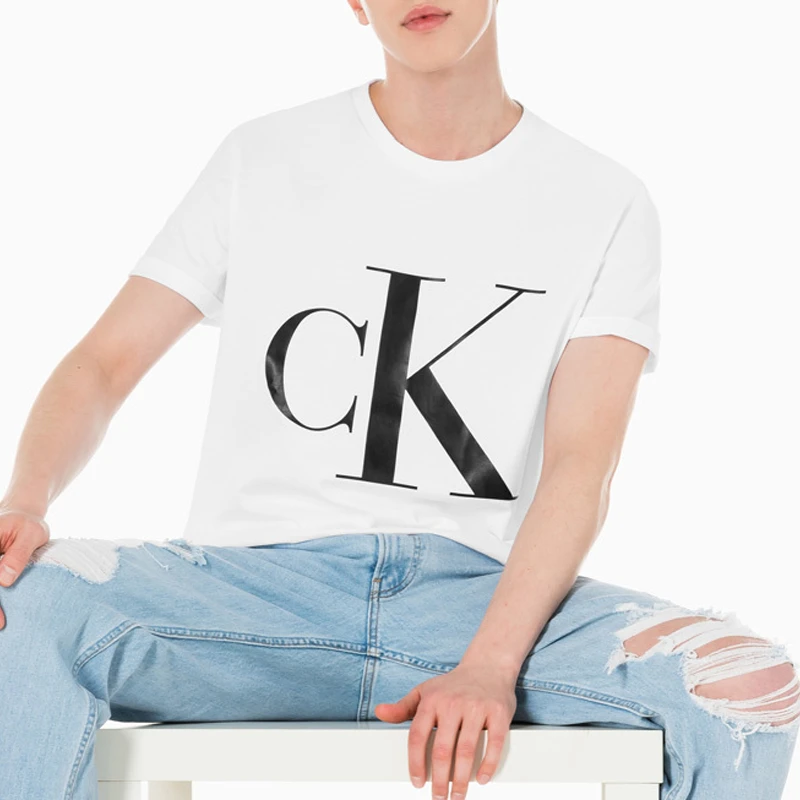 Calvin Klein/卡尔文·克雷恩CK男士夏季圆领短袖T恤男装40HM825