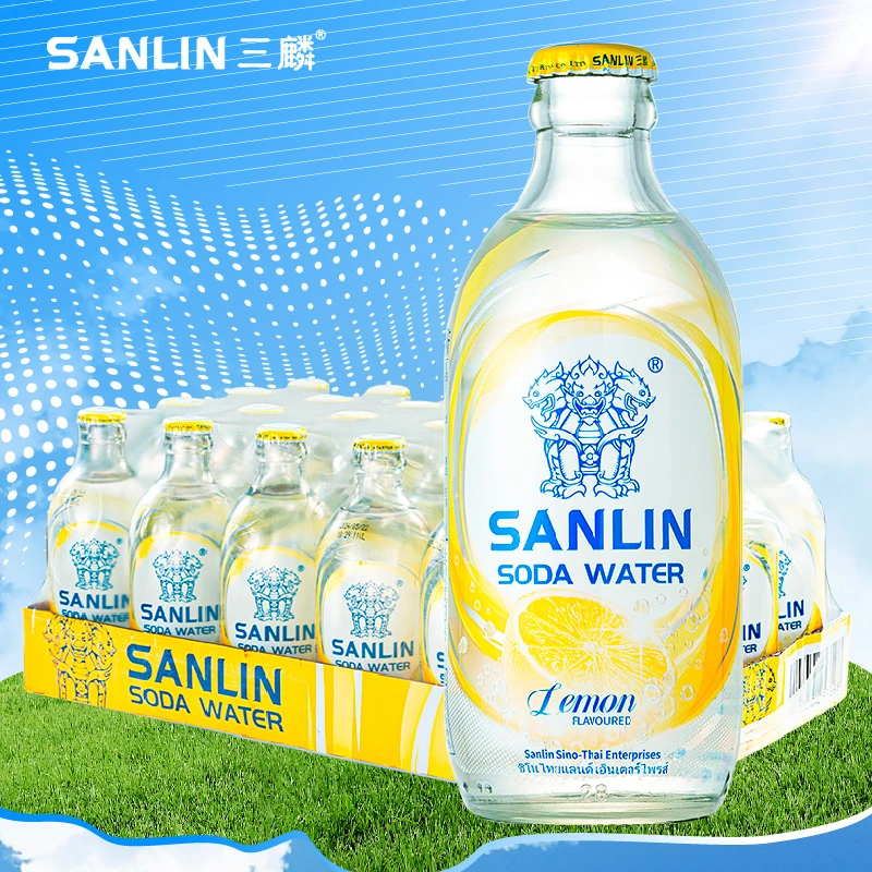 【柠檬苏打汽水】335ml三麟苏打汽水夏天饮料清爽热卖无糖畅饮气水