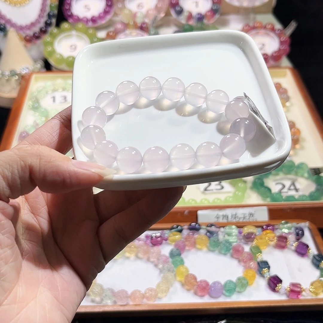 手链未镶嵌萤石12m荔枝冻奶白
