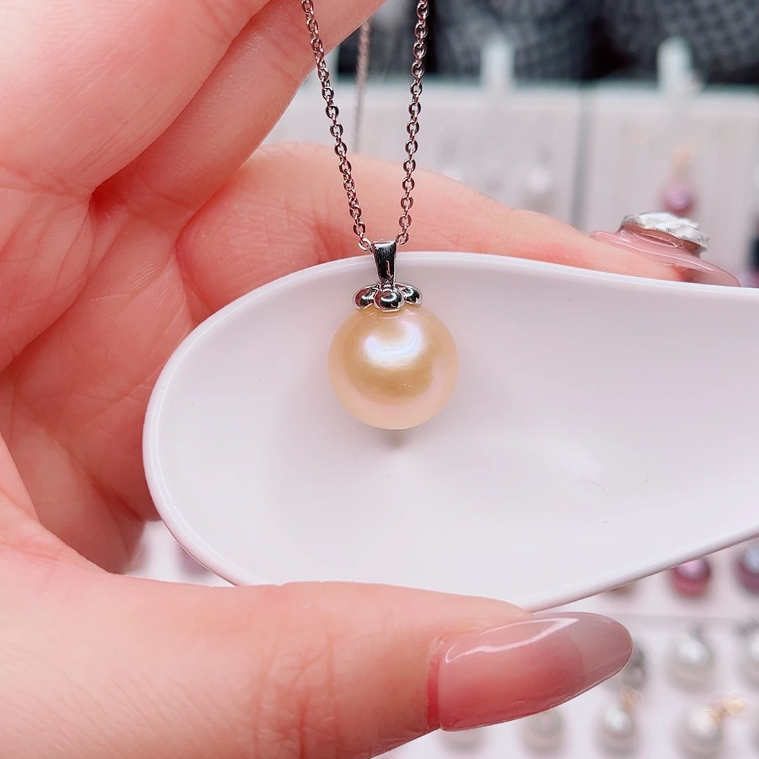 合金淡水珍珠吊坠(赠链)