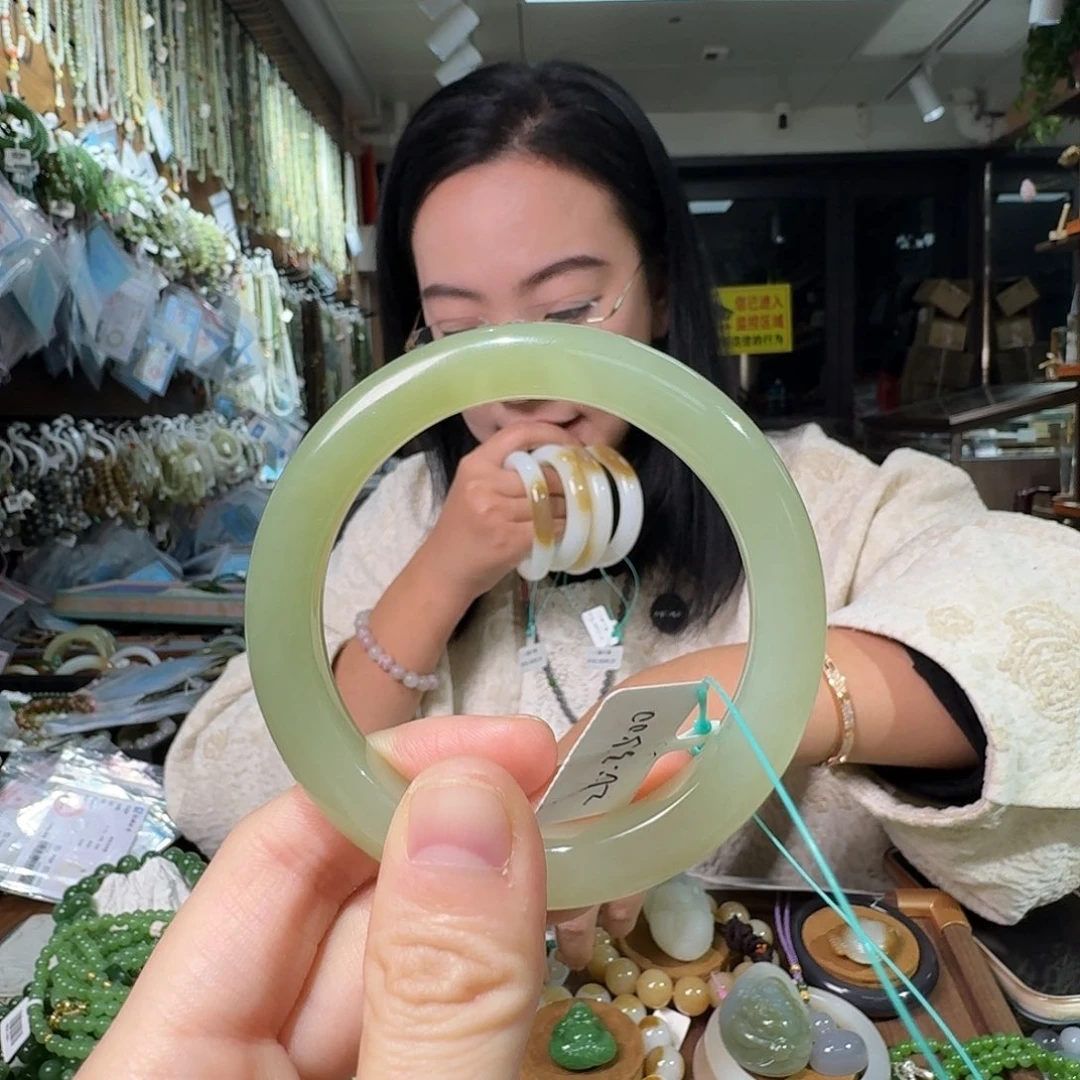 和田玉未镶嵌手链53.4