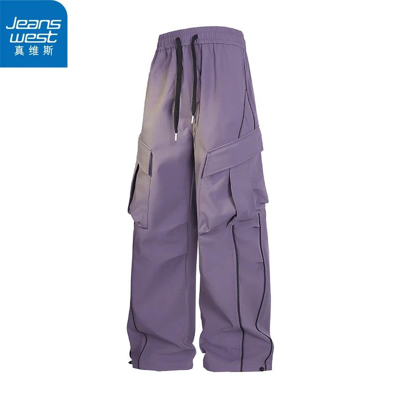 【真维斯】韩版男女同款春秋季宽松直筒裤潮牌卫裤阔腿休闲九分长裤