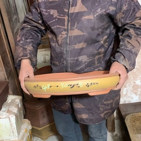 紫砂花盆手工制作