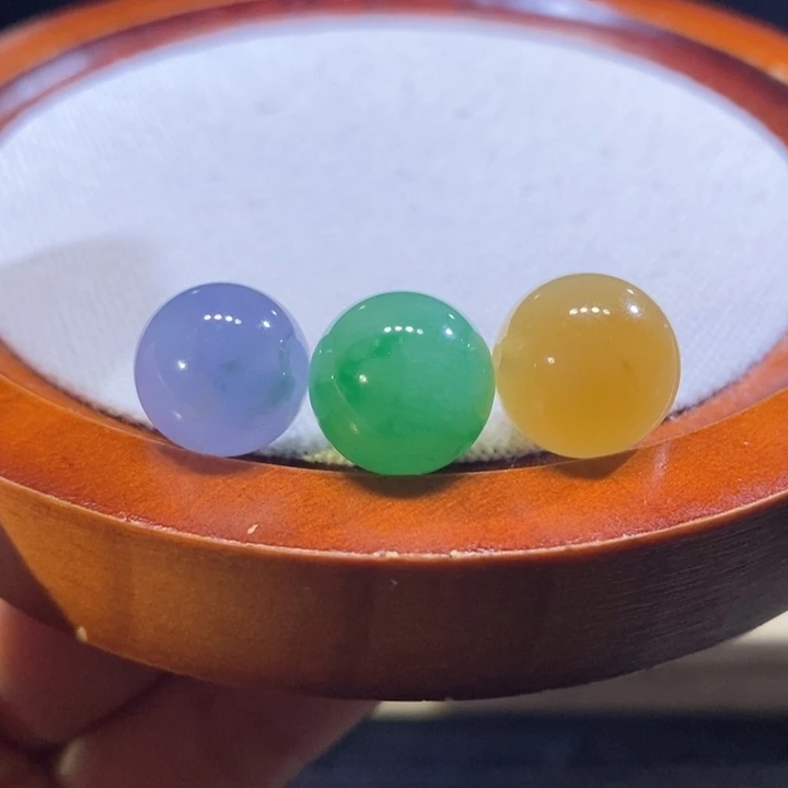翡翠未镶嵌吊坠(不含链)翡翠三彩福禄寿珠