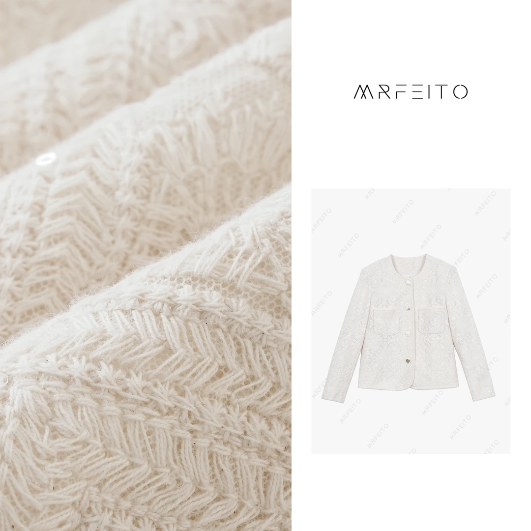 【杏花微雨】2025春季新款重工花朵亮片女士外套H311W02C30496