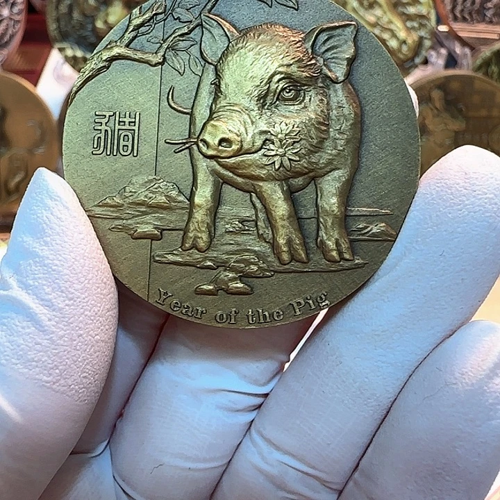 其他普通金属生肖猪铜章卡册