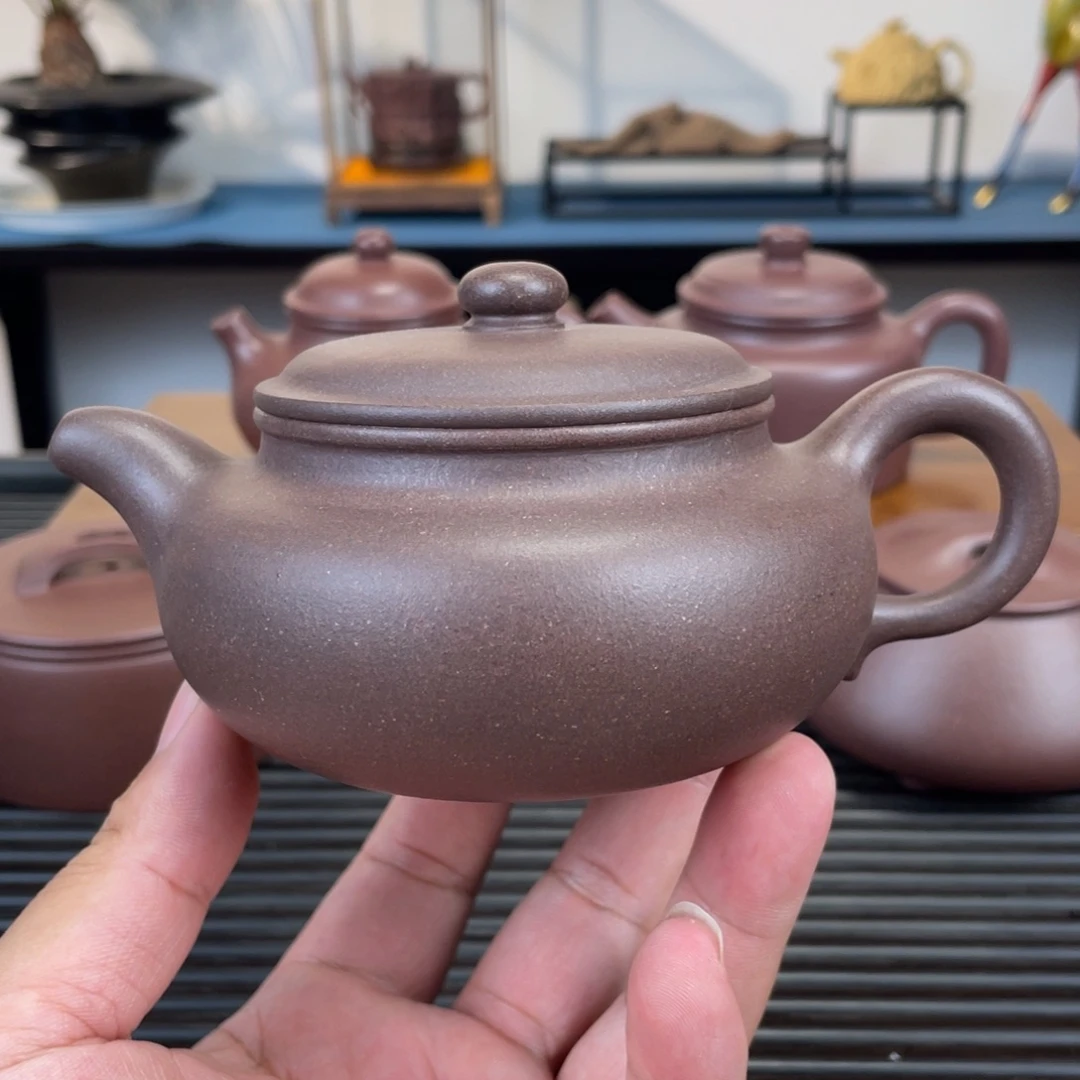 紫砂茶壶底槽青仿古260cc