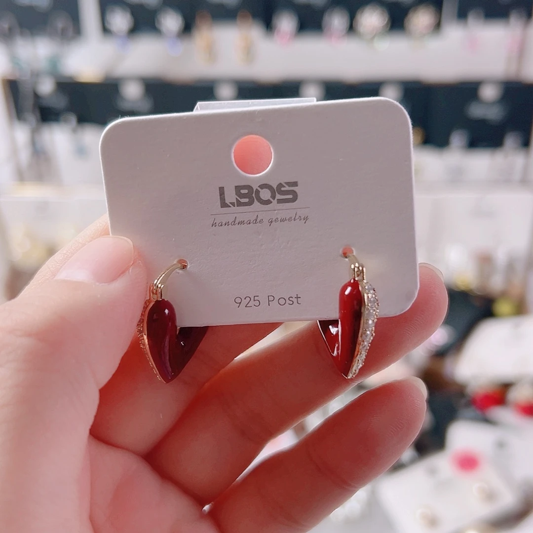 锆石纯铜合金耳环