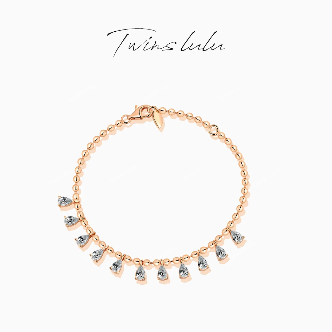 TWINS LULU 925银 镀k金 【官方正品】时尚气质水滴手链TSS7648