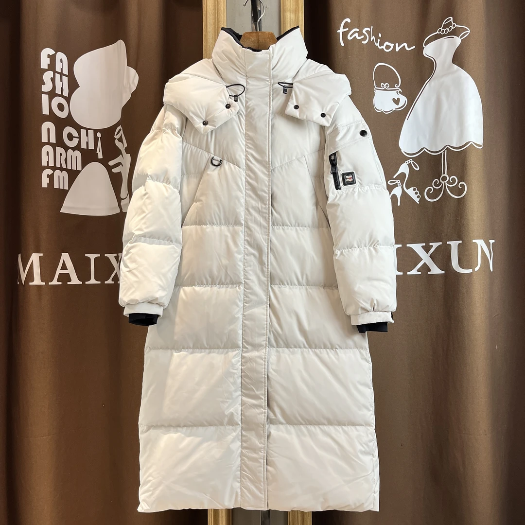 麦寻女装冬季新款YRLLS04Z长款连帽