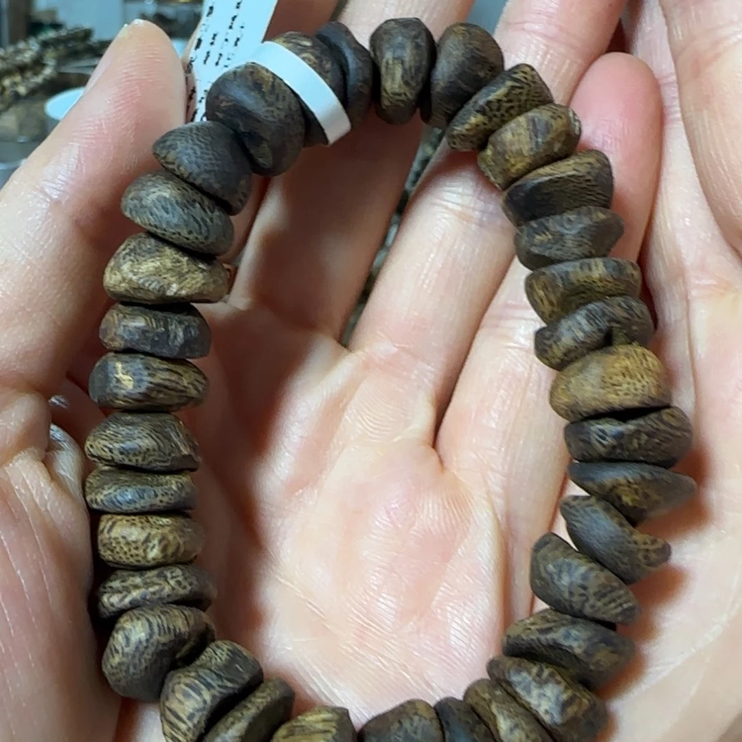 手串沉香绿奇楠沉香树丁随型单圈15+多样性