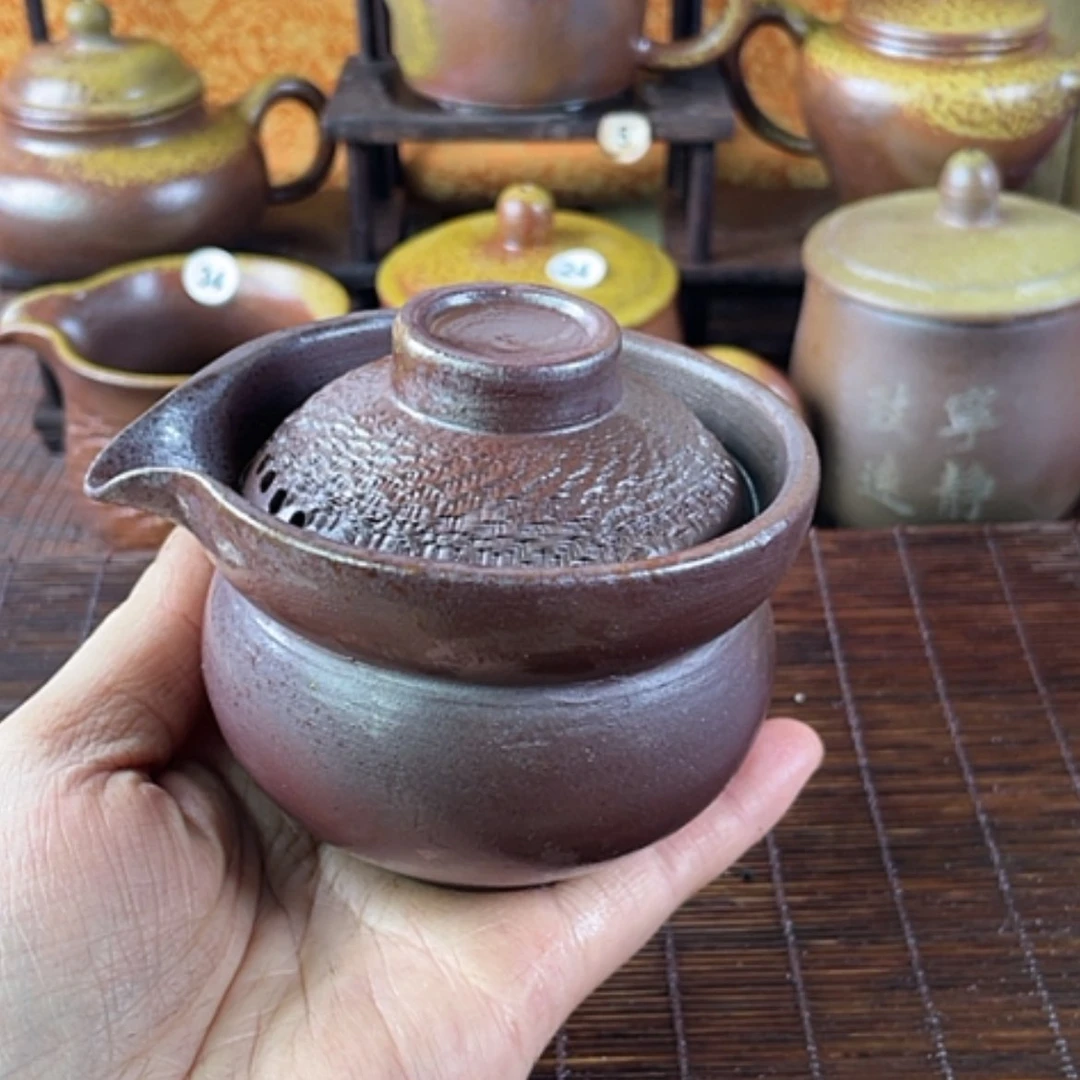 【闪购商品】修**德柴烧手抓壶160毫升左右微瑕福利