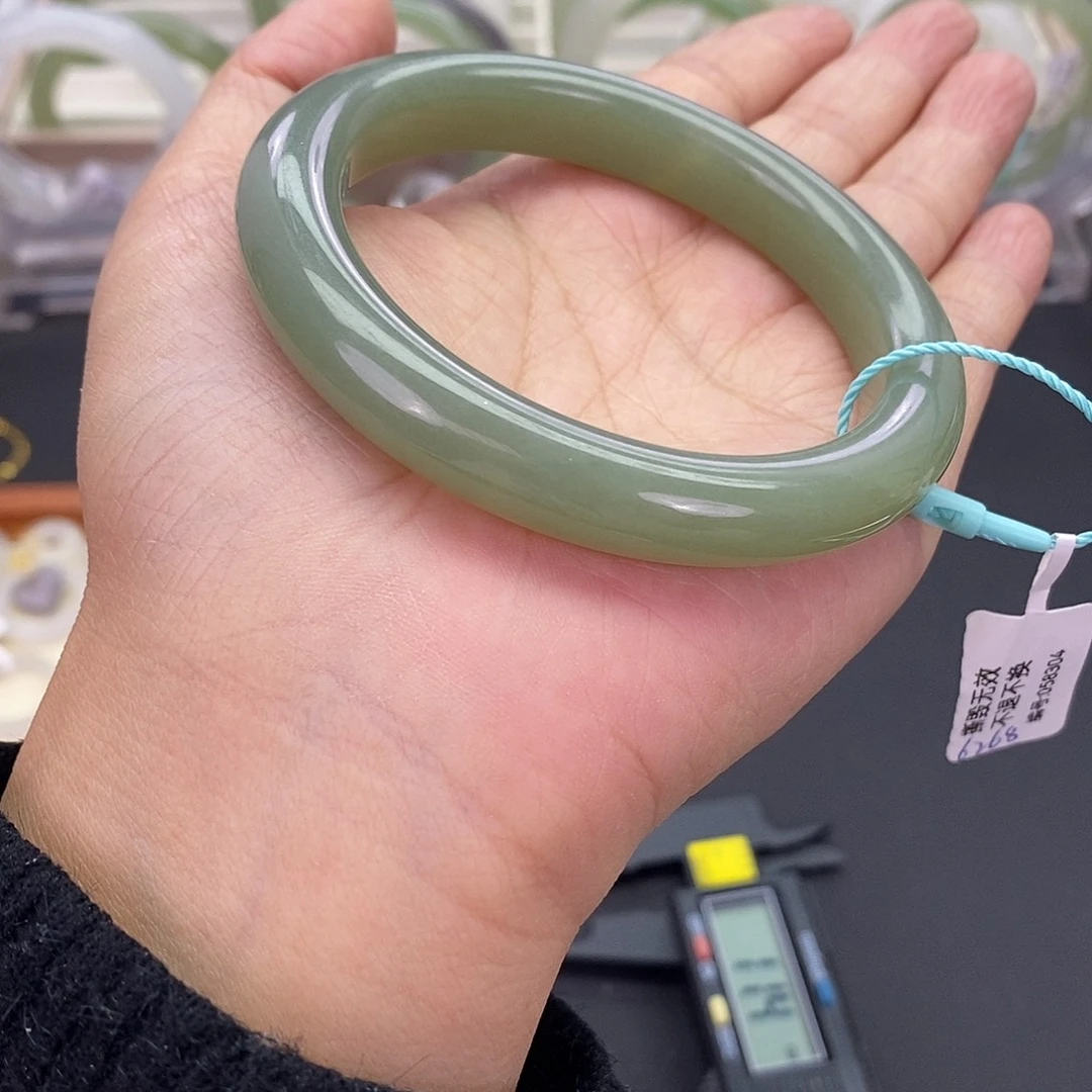 和田玉未镶嵌珠宝奇石和田玉手镯58.59