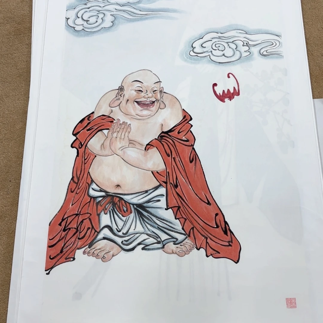 国画自***选李志朝四尺人物朱