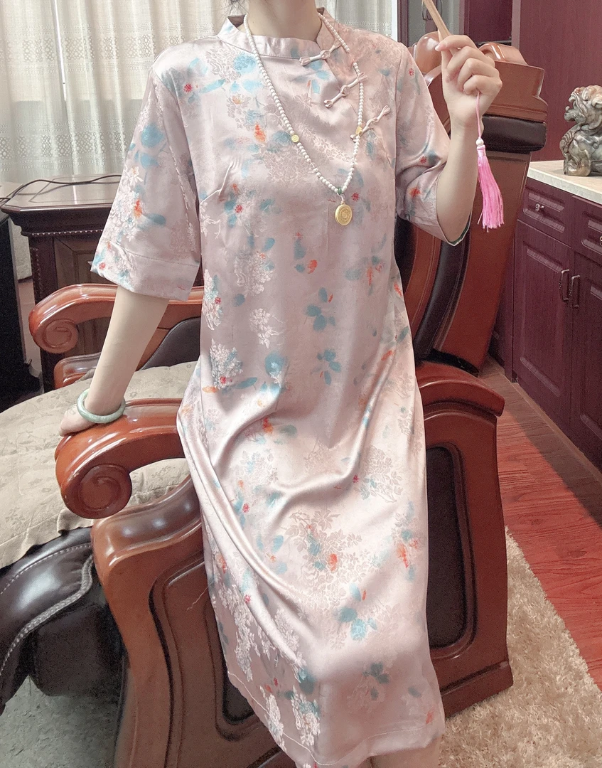 【锦绣】复古气质文艺高定衣橱日常旗袍中旗袍裙子女款爆款2025新款