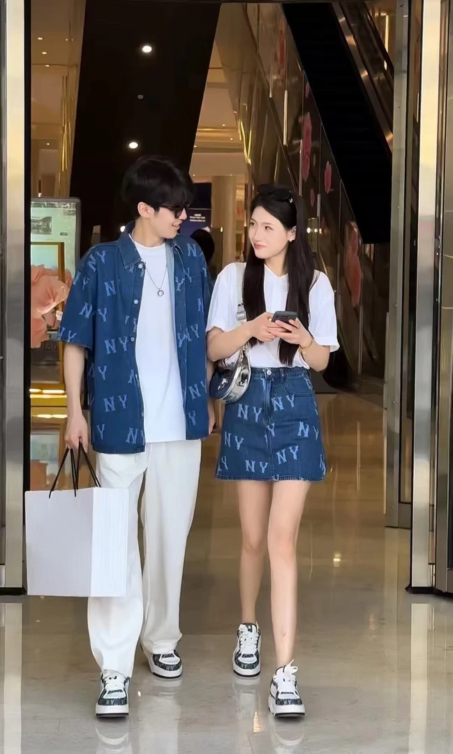 男女时尚百搭情侣休闲鞋潮流潮鞋低帮真皮运动鞋印花